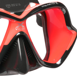 Máscara de Mergulho Mares X-Vision Ultra Liquidskin - Vermelha
