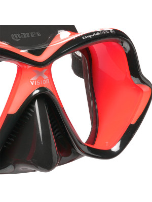 Máscara de Mergulho Mares X-Vision Ultra Liquidskin - Vermelha