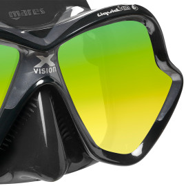 Máscara de Mergulho Mares X-Vision Ultra Liquidskin - Verde Espelhado