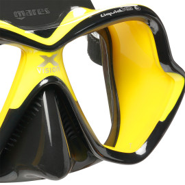 Máscara de Mergulho Mares X-Vision Ultra Liquidskin - Preto e Amarelo