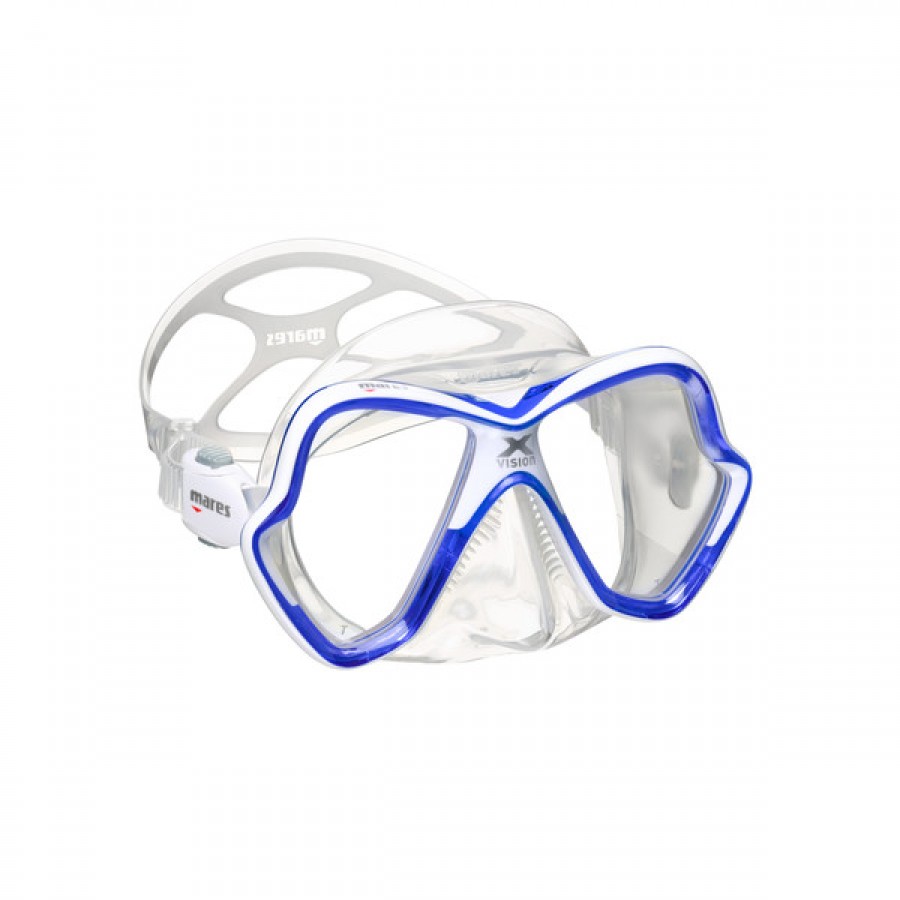 Máscara de Mergulho Mares X-Vision - Branco e Azul Mergulho Scuba