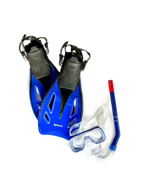 Kit de Mergulho Mares Caribe Infantil - Azul