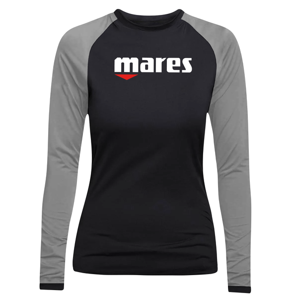 Camiseta UV Mares Baby Look - Preta e Cinza