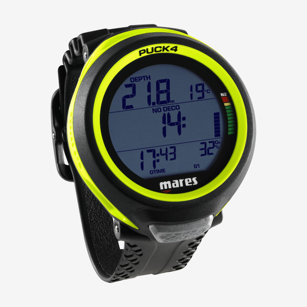 Computador de Mergulho Mares Puck 4 - Amarelo